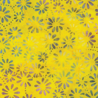 Benartex - Batiks - Bali Summer - Daisy, Lemon