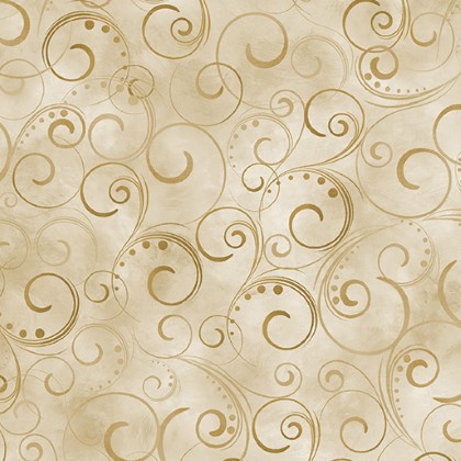 Benartex - Kanvas - 108' Swirling Splendor, Tan