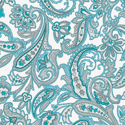 Benartex - Porch Swing - Bandana Rama, Turquoise