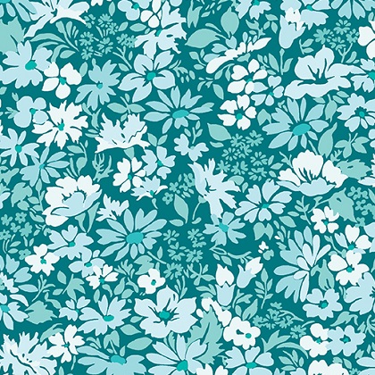 Benartex - Porch Swing - Petal Pushers, Turquoise