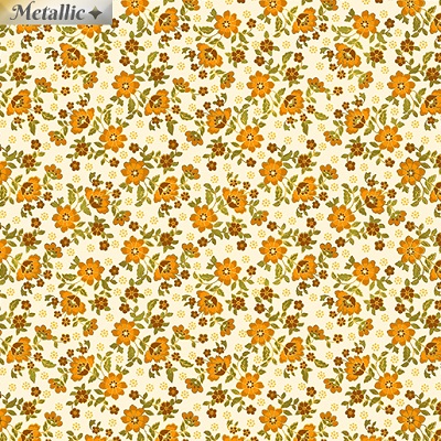Benartex - Radiance - Radiant Orange Blossoms, Cream