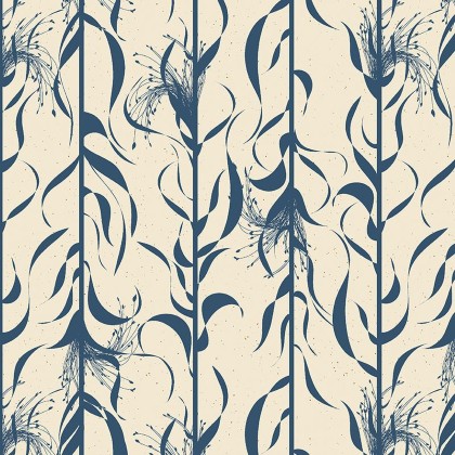 Benartex Artistry - Wishflower - Broomcorn, Blue
