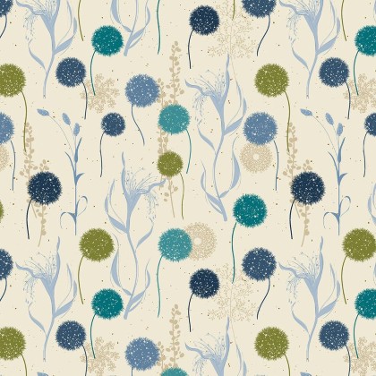 Benartex Artistry - Wishflower - Wishing Field, Blue