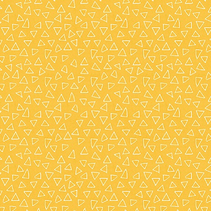 Benartex Contempo - Cosmo Cats - Floating Triangles, Dark Yellow