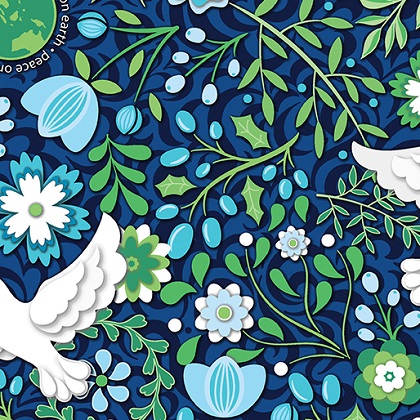 Benartex Contempo - Peace on Earth - Feature Print, Midnight