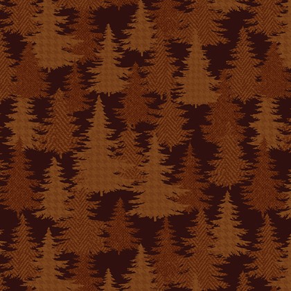 Benartex Traditions - Winter Forest - Tree Forest, Russet