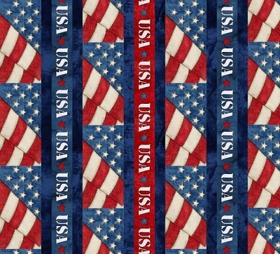 Blank Quilting - American Honor - USA Stripe, Blue