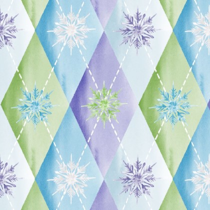Blank Quilting - Aurora Flurries - Snowflake Argyle, Multi
