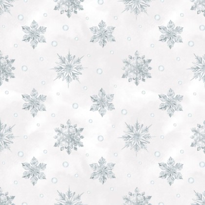 Blank Quilting - Aurora Flurries - Snowflakes and Bubbles, Grey
