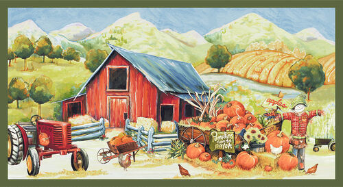 Blank Quilting - Golden Days - 24' Harvest Panel, Orange