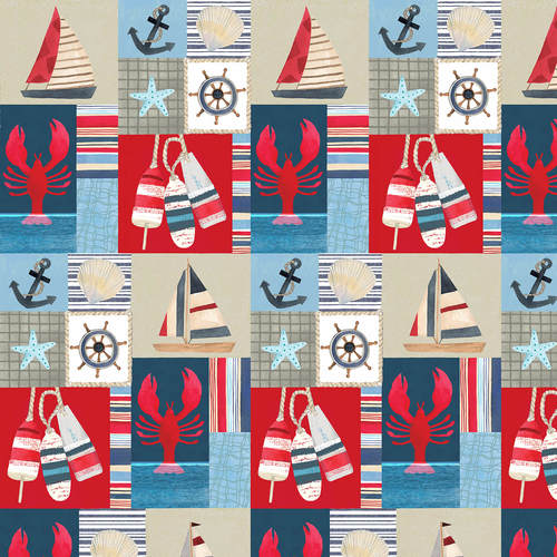 Blank Quilting - Harbor Days - Patch, Multi