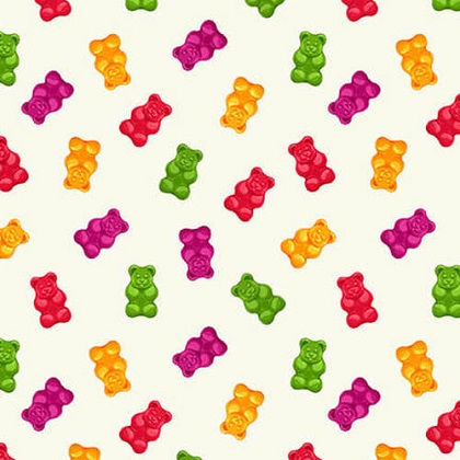 Blank Quilting - Herban Sprawl - Gummy Bears, Ecru