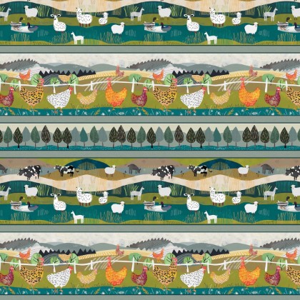 Blank Quilting - Highland Nature Walk - Border Stripe, Teal