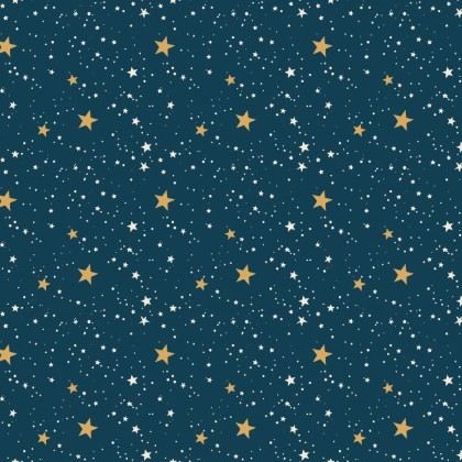Blank Quilting - Holly Jolly Calico - Stars, Navy