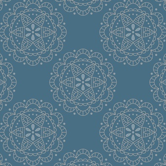 Blank Quilting - Honey Berries - Floral Circles, Blue
