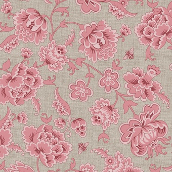 Blank Quilting - Honey Berries - Floral, Pink/Gray