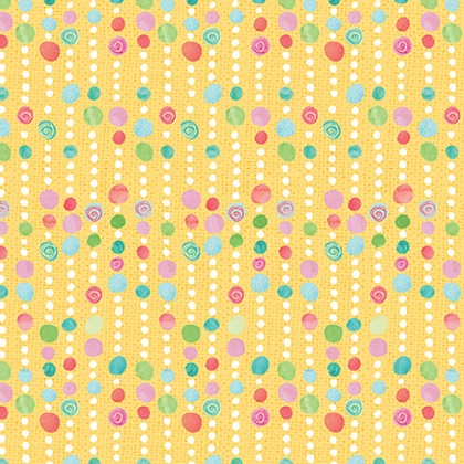 Blank Quilting - I'm All Ears - Line Dots, Yellow