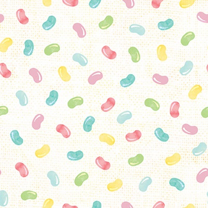 Blank Quilting - I'm All Ears - Tossed Jelly Beans, White