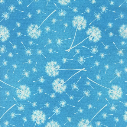 Blank Quilting - Let Your Light Shine - Dandelion Silhouettes, Light Blue