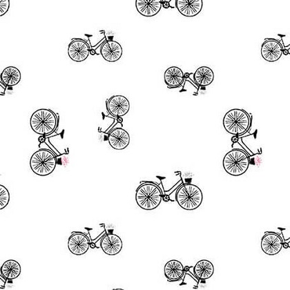 Blank Quilting - Lower The Volume - Bicycles, White