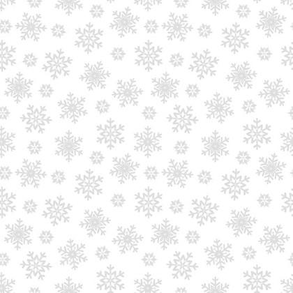 Blank Quilting - Morning Mist VIII - Snowflakes, White on White