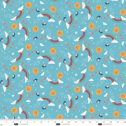 Blank Quilting - Noah & Friends - Rainbows, Light Blue