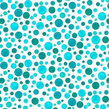 Blank Quilting - Ovarian Cancer Inspiration - Dots, Teal