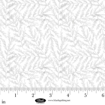 Blank Quilting - Petals & Pewter - Tiny Branches, White