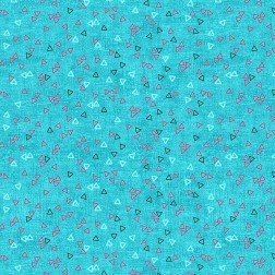 Blank Quilting - Petite Motifs - Petite Triangles, Aqua