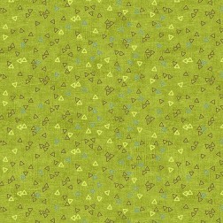 Blank Quilting - Petite Motifs - Petite Triangles, Lime/Green