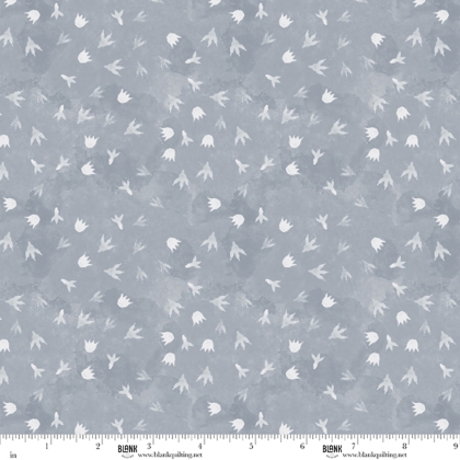 Blank Quilting - Rock of Ages - Footprints, Charcoal