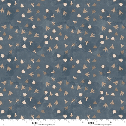 Blank Quilting - Rock of Ages - Footprints, Charcoal
