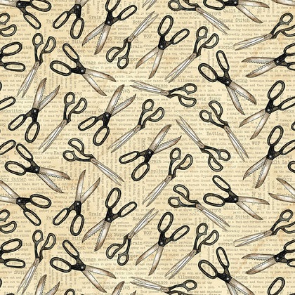 Blank Quilting - Sew American - Scissors, Ivory
