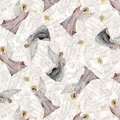 Blank Quilting - Silent Night - Angels, Silver