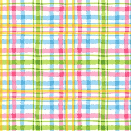 Blank Quilting - Spring is Hare - Plaid, Multi