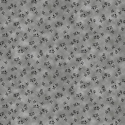 Blank Quilting - Stof-Coordinates - Tiny Berry Flowers, Charcoal