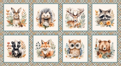 Blank Quilting - Wild and Free - 24' (9.5' x 10.2') Blocks Panel, Multi
