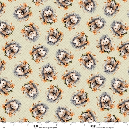 Blank Quilting - Wild and Free - Tossed Porcupines, Teal