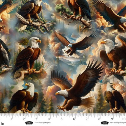 Blank Quilting - Wilderness Song - Eagles, Brown