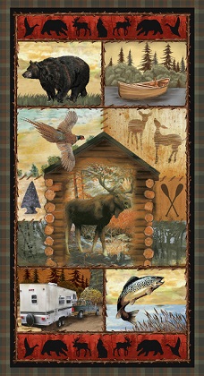 Blank Quilting - Wilderness Trail - 24' Wilderness Panel, Brown