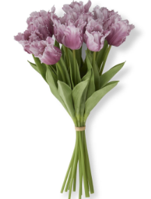 Bouquet -Tulip Purple Real Touch Parrot