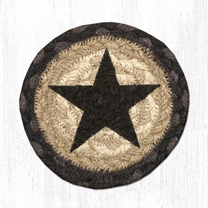 Braided Coaster - Black Star, 5'