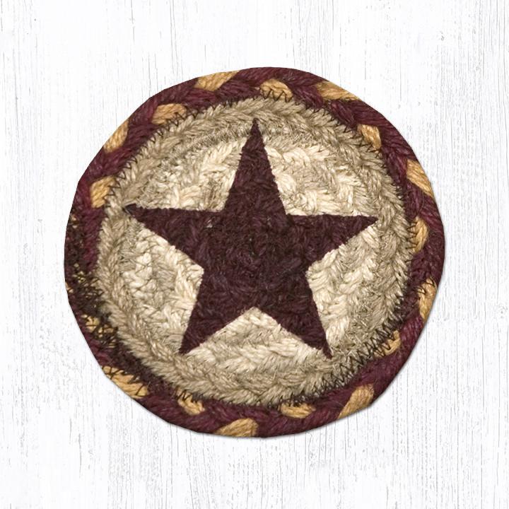 Braided Coaster - Burgundy Star, 5'