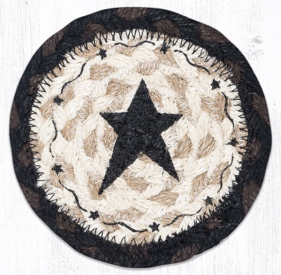 Braided Coaster - Primitive Black Star, 5'