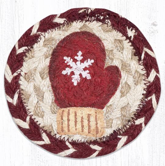 Braided Coaster - Red Mitten