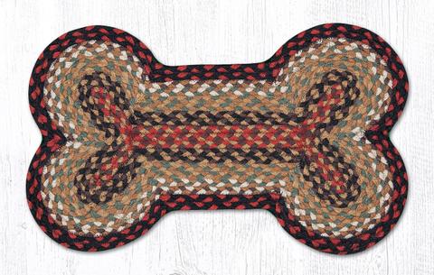 Braided Dog Bone - Burgundy/Mustard, 13' X 22'