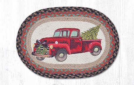 Braided Placemat - Christmas Truck