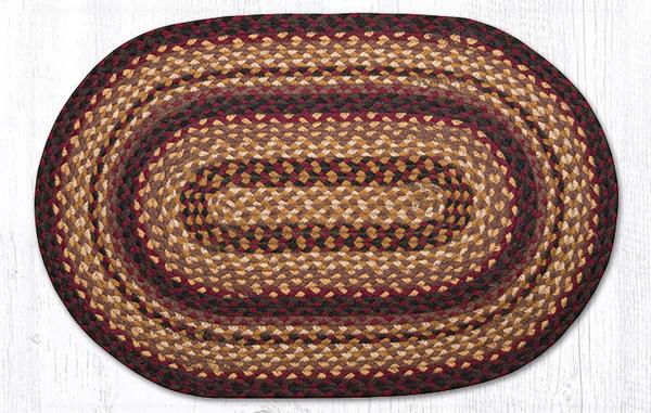 Braided Rug - Black Cherry/Chocolate/Cream, 27' X 45' (Oval)