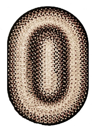 Braided Rug - Black Mist (Ultra Dorable), 20' X 30' (Oval)