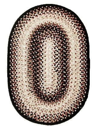 Braided Rug - Black Mist (Ultra Dorable), 27' X 45' (Oval)